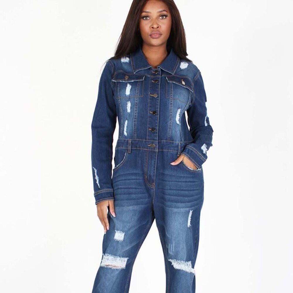 Denim Oversized Jumpsuit